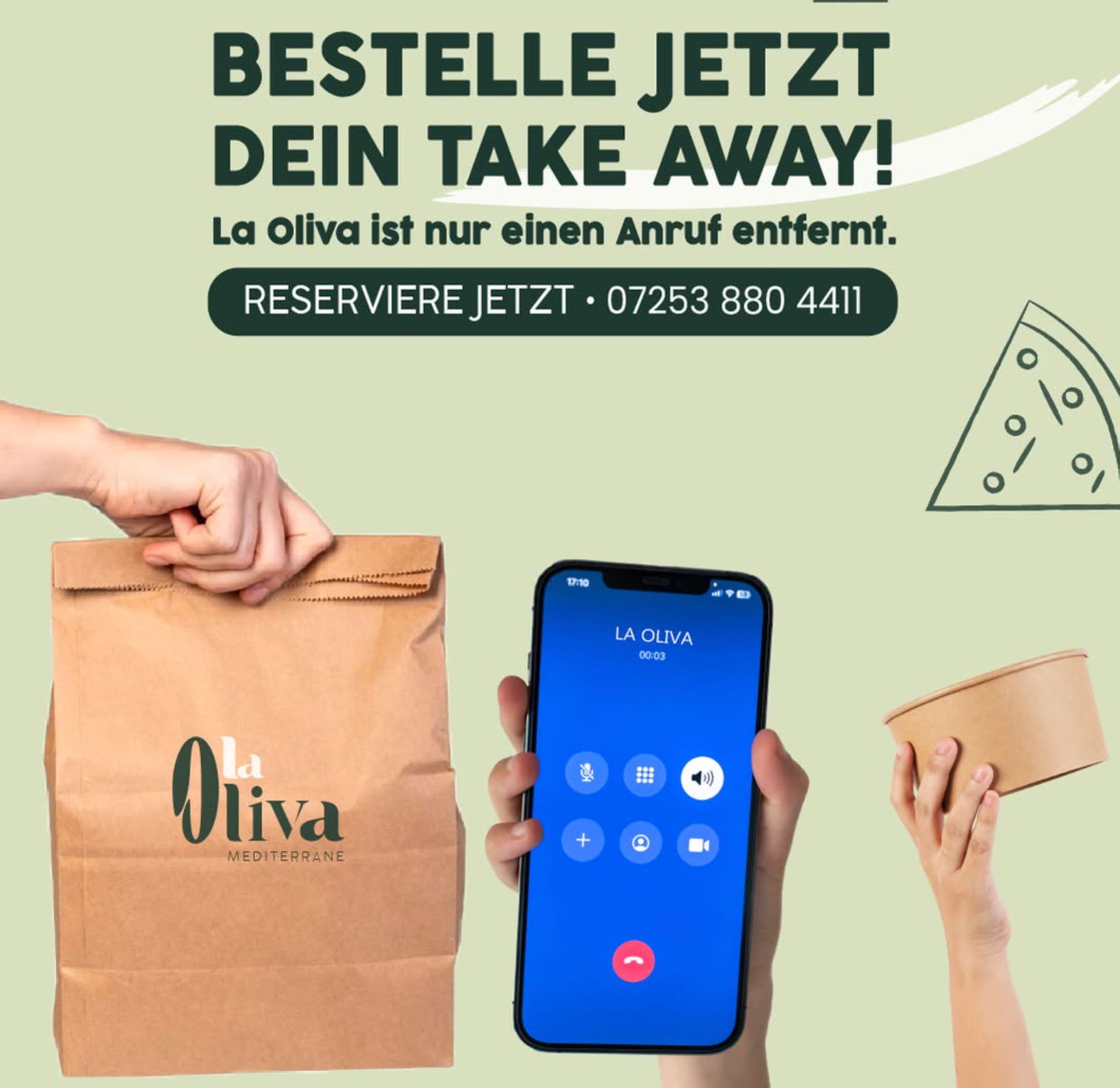 Alle Speisen zum Mitnehmen